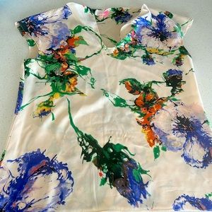 Floral silk top